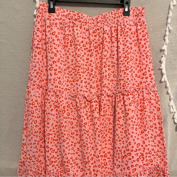 Pink Tiered Maxi Skirt for Casual Resort Wear - Picture 9 of 12